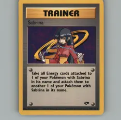 Sabrina 110/132 Rare Gym Challenge Pokemon Unlimited Moderately Played - Image 1