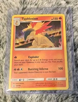 Pokemon Typhlosion Holo Black Star Promo SM185 Sun & Moon - Image 1