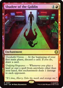NM Foil Shadow of the Goblin, MTG, Marvel's Spider-Man, Magic the Gathering, 87 - Image 1