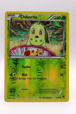 Chikorita 1/122 Breakpoint Pokemon TCG Reverse Holo NM - Image 1