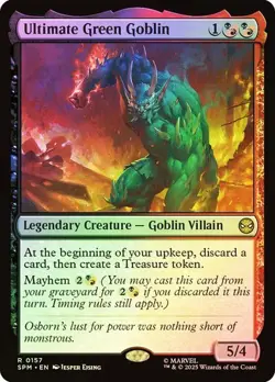 NM Foil Ultimate Green Goblin, MTG, Marvel's Spider-Man, Magic, 157 - Image 1