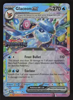 Glaceon ex 026/131 Pokemon TCG Prismatic Evolutions Stamped Promo NM - Image 1