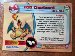 Pokemon Topps Charizard #06 TV Animation Edition Series 1 - VG - Image 3