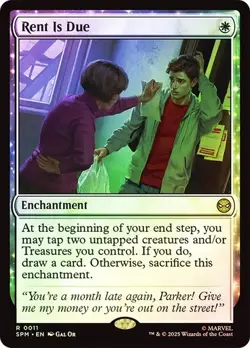 NM Foil Rent Is Due, MTG, Marvel's Spider-Man, Magic the Gathering, 11 - Image 1