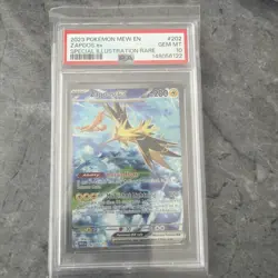 Pokemon 2023 Zapdos ex 202/165 Full Art SIR Scarlet & Violet 151 GEM MINT PSA 10 - Image 1
