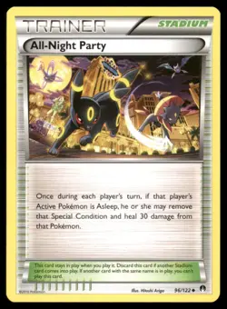 All-Night Party 96/122 Uncommon BREAKpoint Pokemon Lightly Played - Image 1