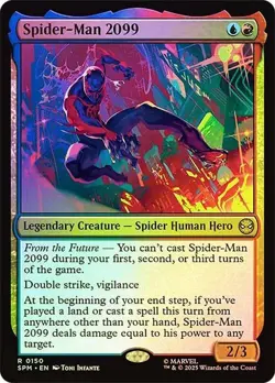 NM Foil Spider-Man 2099, MTG, Marvel's Spider-Man, Magic the Gathering, 150 - Image 1