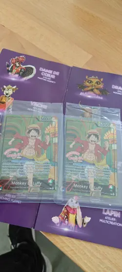 Carte One Piece OP13-001 Monkey D. Luffy Edition limitee Musee Grevin x2 - Image 1