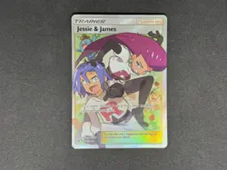 Pokemon TCG Full Art Trainer Holo Card Jessie and James 68/68 Hidden Fates - Image 1