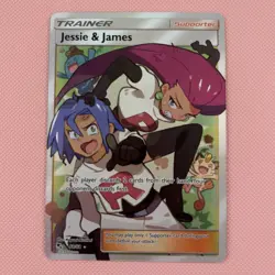 Jessie and James Full Art Trainer Holo Card 68/68 Hidden Fates Pokemon TCG - Image 1