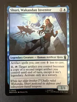 Shuri, Wakandan Inventor MTG Marvel Super Heroes 0075 Uncommon Foil NM - Image 1