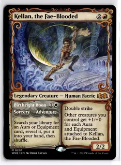 Kellan, the Fae-Blooded (Showcase) 291 Wilds of Eldraine Magic: The Gathering NM - Image 1