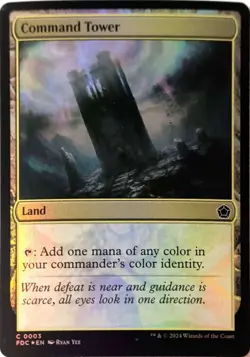 Command Tower 3 C Commander: Foundations Magic: The Gathering Foil NM - Image 1