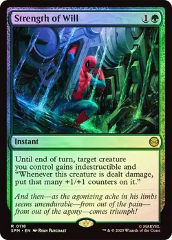 NM Foil Strength of Will, MTG, Marvel's Spider-Man, Magic the Gathering, 118 - Image 1
