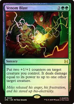 NM Foil Venom Blast, MTG, Marvel's Spider-Man, Magic the Gathering, 20 - Image 1