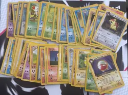 55 Card Pokemon Lot Vintage Rocket Jungle Regular 1st Editions Shadowless LP-HP - Image 1
