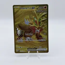 Gouging Fire ex 214/162 Gold Hyper Rare Pokemon Temporal Forces NM - Image 1
