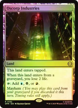 NM Foil Oscorp Industries, MTG, Marvel's Spider-Man, Magic the Gathering, 182 - Image 1