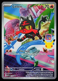 Litten 044 Holo Mega Evolution Promo Pokemon Card - Image 1