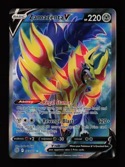 Zamazenta V 163/172 Ultra Rare Brilliant Stars Pokemon Cards - Image 1