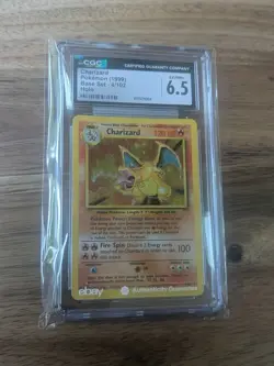 CGC 6.5 Charizard 1999 Base Set 4/102 Holo Pokemon Card - Image 1