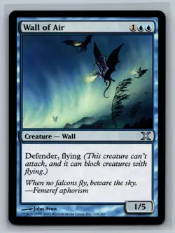 Magic The Gathering 10th Edition Wall of Air #124/383 MTG TCG CCG Tenth - Image 1
