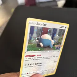 Pokemon Snorlax 055/078 Cosmo Holo With Swirl Pokemon Go NM - Image 2