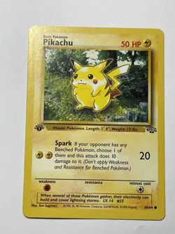 Pikachu 60/64 Jungle 1st Edition 1999 English Common Regular Pokemon TCG - Image 1