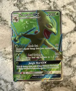 Pokemon TCG Sceptile GX 196/214 SM Lost Thunder Secret Rare Full Art Holo Eng - Image 1