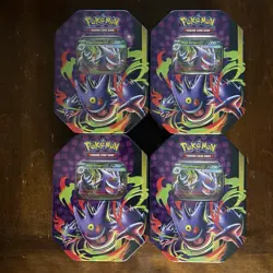POKEMON TCG MEGA MOONLIT TIN MEGA GENGAR EX New Factory Sealed (1 TIN) - Image 1