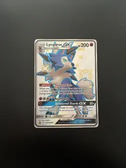 Pokemon TCG Hidden Fates Lycanroc GX SV76/SV94 Full Art Shiny - Image 1