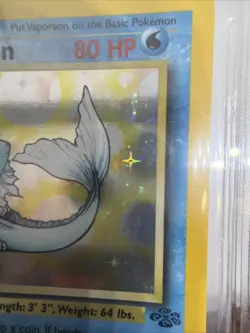 1999 Pokemon Jungle 1st Edition #12 Vaporeon Holo R BGS 9 MINT W/ SUBGRADE 10 - Image 3