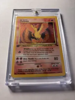 1999 Pokemon Fossil 1st Edition #12 Moltres Holo English - Image 3
