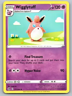 Wigglytuff 111/264 Uncommon Fusion Strike Pokemon Near Mint - Image 1