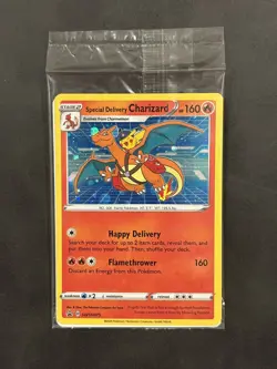 2022 Pokemon Center UK Special Delivery Charizard SWSH075 Sealed Promo - Image 1