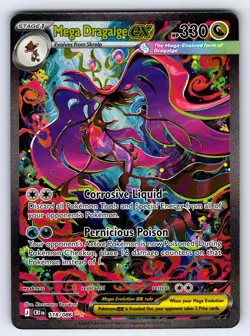 Mega Dragalge ex 118/086 Holo SIR ME04: Chaos Rising Pokemon TCG NM - Image 1