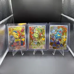 Pokemon First Partner Series 2 - Johto Starter Set Chikorita Cyndaquil Totodile - Image 1
