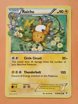 Raichu RC9/RC32 XY Generations Radiant Collection LP Pokemon Card TGC - Image 1