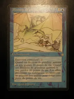 mtg magic ice age Illusions of Grandeur FRENCH vf fr de ere glaciaire USED - Image 1