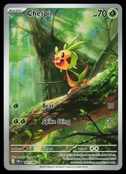 Chespin 087/086 Holo Illustration Rare Chaos Rising Pokemon Card - Image 1