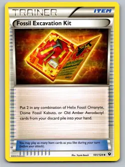 Fossil Excavation Kit 101/124 Uncommon Fates Collide Pokemon Lightly Played - Image 1