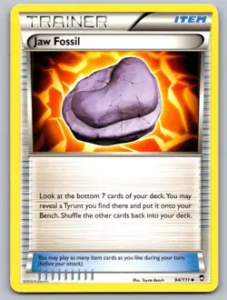 Jaw Fossil 94/111 Uncommon Furious Fists Pokemon Lightly Played - Image 1
