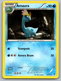 Amaura 25/111 Uncommon Furious Fists Pokemon Lightly Played - Image 1