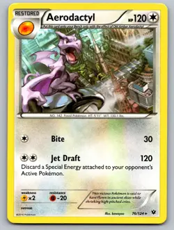 Aerodactyl 76/124 Rare Fates Collide Pokemon Lightly Played - Image 1