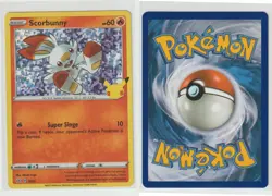 SCORBUNNY 016/025 PROMO MCDONALD'S 25TH ANNIVERSARY PROMOS POKEMON HOLO NM/M - Image 1