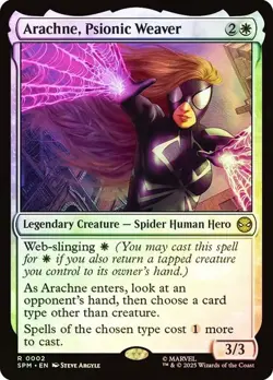 NM Foil Arachne, Psionic Weaver, MTG, Marvel's Spider-Man, Magic, 2 - Image 1