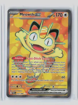 Meowth ex 107/088 Ultra Rare Perfect Order Pokemon Holo Near Mint - Image 1