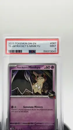 2025 POKEMON DRI EN-DESTINED RIVALS #087 TEAM ROCKET'S MIMIKYU PSA 9 - Image 2