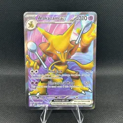 Pokemon TCG Alakazam EX 188/165 Scarlet & Violet 151 Full Art NM - Image 1