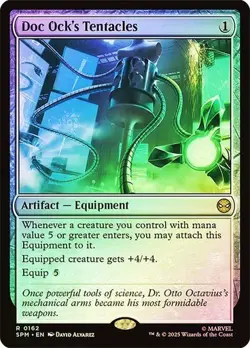 NM Foil Doc Ock's Tentacles, MTG, Marvel's Spider-Man, Magic the Gathering, 162 - Image 1
